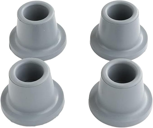 Shower Chair Tips Replacement Heavy Duty 4 Pack, Gray, Inner ID 1'' Rubber Tips for Bath Chair, Shower Stool and Tub Transfer Bench, Non Slip Leg Tips Rubber Feet (1'' (4 Pack))