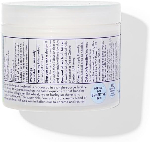 California Baby Eczema Cream | Steroid-Free Eczema Treatment | Colloidal Oatmeal + Aloe Vera | Soothing Eczema Lotion For Kids + Adults | 113 g / 4 oz
