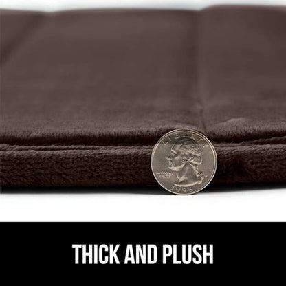 GORILLA GRIP Memory Foam Bath Mat, Soft Absorbent US Designed Bathroom Rug, Gripping Dots Machine Washable Bathmat, Cushioned Floor Mats, Shower Sink Rugs Room Décor Accessories, 24x17 Brown