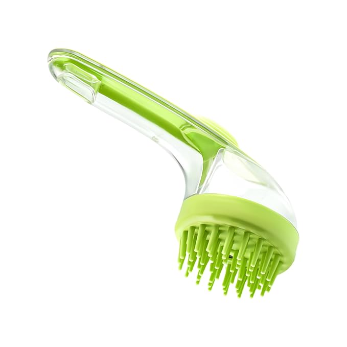 Pet Bathing Brush – Gentle Dog And Cat Scrubber With Integrated Soap Dispenser, Massage Cleansing Tool | Perfect For Puppies Kittens Cats, Home Use, Travel, Pool And Beach Bathing, Grooming Sessions