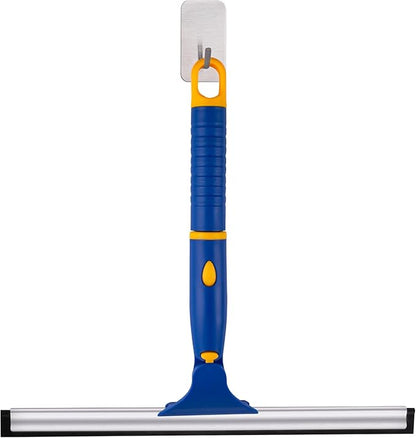 ITTAHO Swivel Shower Squeegee for Glass Doors, All-Purpose Anti-Slip Window Squeegee with 2 Blades, Window Cleaner Tool Bathroom Squeegee for Shower Doors, Tile Shower Walls，Mirrors,Car Windshields