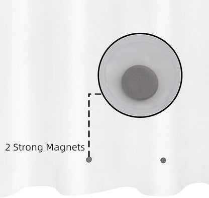 White Stall Shower Curtain Liner 36 x 72 inch Plastic Shower Liner Washable Inside Shower Curtain Liner PEVA Shower Curtains for Bathroom with Magnets and Rustproof Metal Grommet Holes