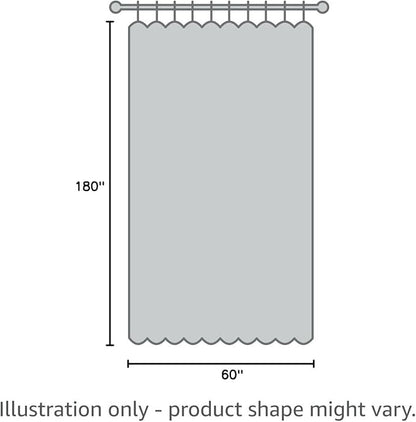 YISURE White Short 60 Inch Shower Curtain for Clawfoot Tub, 180x60 Wrap Around Liner with Magnets, PEVA Extra Wide Bathtub Curtain for Bathroom Vintage Freestanding Tub