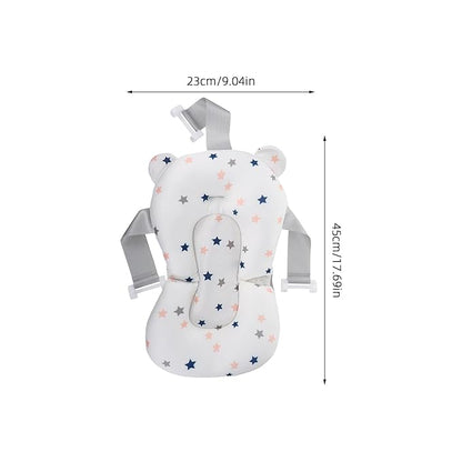 Mesh Bath Support Seat Floating Shower Pad Newborn Non-Slip Cradle Cushion for Bathtubs Safe Comfortable Bathing Aid