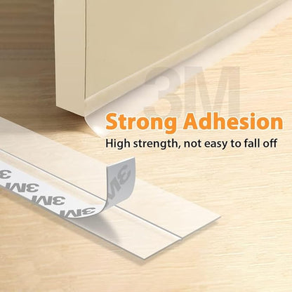 33.5 Ft Weather Stripping Door Seal Strip,Silicone Door Draft Stopper,Self Adhesive Shower Door Bottom Seal and Door Insulation Strip for Door Frame Windows and Glass Gaps (Black, 25+35mm)