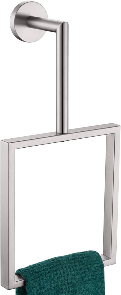 Towel Ring Brushed Nickel Hand Towel Rack for Kitchen Decor Wall Mount Stainless Steel Bath Towel Hanger Bathroom Hardware Accessories, AN3005BR