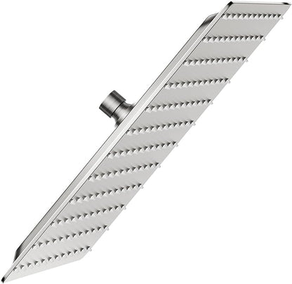 VBFF-Shower Head,rain shower head, 12 inch- Square Shower Head, 1.8 GPM Flow Rate, rainfall showerhead,VBFF09 (Brushed Nickel)