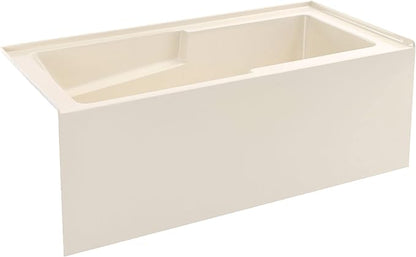 Voltaire 60" X 30" Left-Hand Drain Alcove Bathtub with Apron in Bisque
