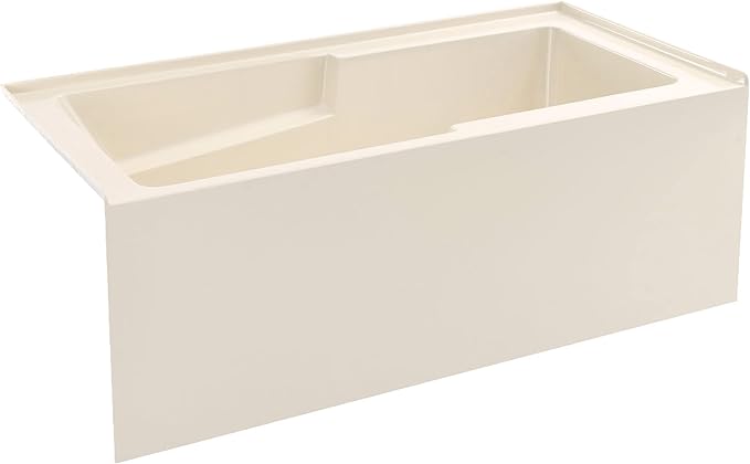 Voltaire 60" X 32" Left-Hand Drain Alcove Bathtub with Apron in Bisque