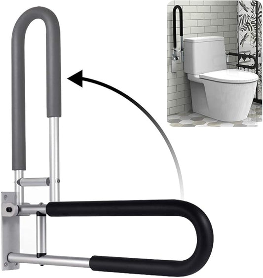 Handicap Grab Bars Rails 23.6 Inch Toilet Handrails Bathroom Safety Bar Hand Support Rail Handicapped Handrail Accessories for Seniors Elderly Disabled Mounted Bath Grips