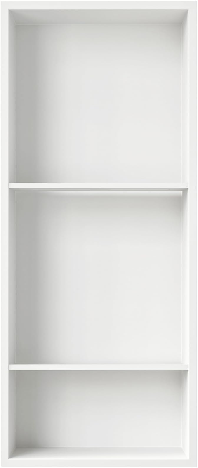 Neodrain 12X30 Inch White Three Layers Stainless Steel Shower Niche, NO Tile Needed Recessed Niche Shelf for Bathroom Storage, 3-Tier Recessed Built-in Wall Niche