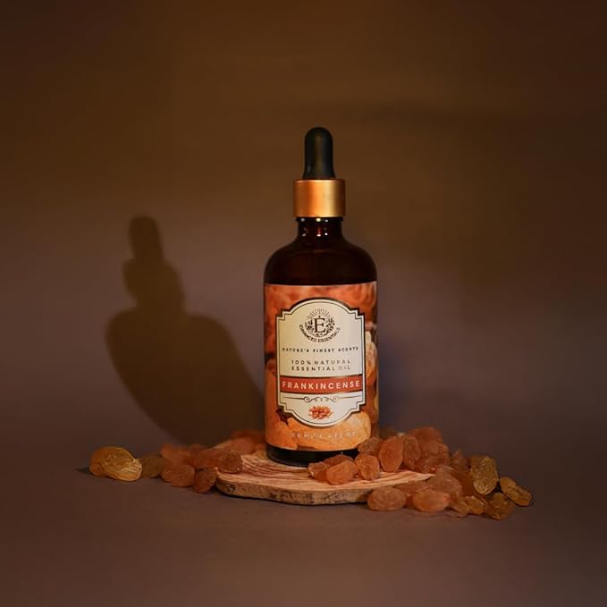 Luxurious Frankincense Essential Oil by Enhanced Essentials| Slow Distilled & Pure| for Home,Skin & Hair Care,Aromatherapy,Meditation,Incense & Candle Making|with Glass Dropper| 3.38 fl oz (100 ml)