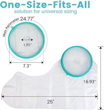 Cast Covers for Shower Arm, Waterproof Cast Cover, Cast Cover for Swimming, Cast Protector for Shower Adult, Elbow, Hand, Elbow, Upper Arm (Diameter - 7.9") Extra Long
