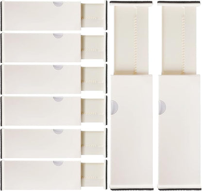 8 Drawer Organizer and Dividers, Organize Silverware and Utensils in Home Kitchen, Divider for Clothes in Bedroom Dresser, Designed to Not Snag Underwear and Bra Fabrics, Bathroom Storage Organizers