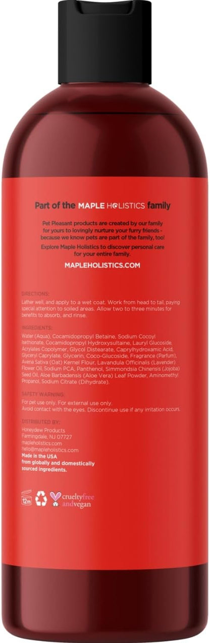 Soothing Oatmeal Shampoo for Dogs - Cleansing and Moisturizing Aloe & Oatmeal Dog Shampoo for Smelly Dogs of All Ages & Breeds - Gentle Sulfate and Paraben Free Dog Wash Made in USA (Sweet Fruity)