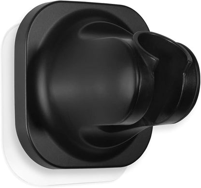 Handheld Shower Head Holder - 5 Positions Adjustable - Concealed Adhesive Mount with Screw Option- Bathroom Wall Mount Shower Hose Holder (Matte Black)