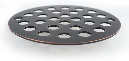 4 Inch Screw-in Round Shower Drain Cover Replacement Floor Drainer with Screws (Oil Rubbed Bronze)
