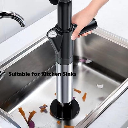 Toilet Plunger High Pressure Air Drain Blaster Gun Drain Clog Remover Tools Air Plunger Heavy Duty Drain Powerful Plungers for Toilet Unclog Toilet, Floor Drain, Bathroom（Black）