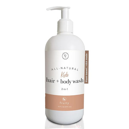 Rowe Casa Organics 2-in-1 Kids Hair & Body Wash with Therapeutic Essential Oils – Sleepy Kids Shampoo & Body Wash with Floral, Relaxing & Calming scent – 16 Fl. Oz