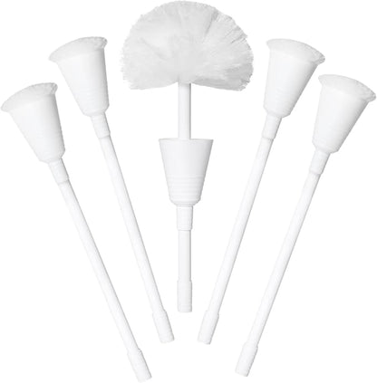 Don Aslett Johnny Mop | Set of 5 Toilet Brushes | 14" Handle to Easily Clean Toilet or Shower | Scratch Free Bowl Swab | Safe to Use with Your Favorite Toilet Bowl Cleaner