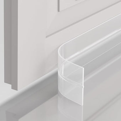 Door Draft Stopper, Silicone Weather Stripping Door Seal Strip, Self-Adhesive Draft Seal Tape for Door Gaps, Soundproof & Energy Saving Weather Seal