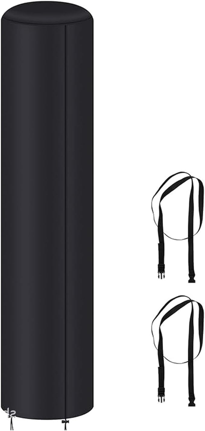 Solar Shower Cover - Dustproof All Weather Shield, Garden Shower Protection, Outdoor Camping Backyard Pool Patio Accessory, UV Resistant Water Heater Shelter, Black PVC Material