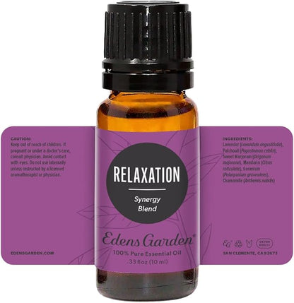 Edens Garden Relaxation Essential Oil Blend- 100% Pure Premium Grade, Undiluted, Natural, Therapeutic, Aromatherapy, The Best for Diffusing, Skin, Candle, Humidifiers 10 ml (.33 fl oz)