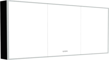 LED Medicine Cabinet Mirror, 60”W x 36”H Bathroom Medicine Cabinets with Defogger, Dimmer, Outlets & USB, Wall Mounted