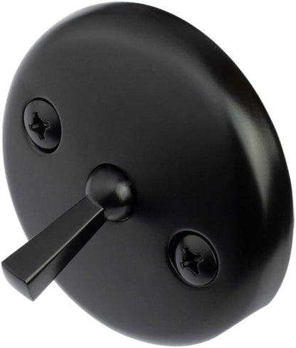 Artiwell Trip Lever Tub Trim Kit Set With Trip Lever Overflow Face Plate, Trip Lever Bathtub Drain with Strainer, Overflow and Matching Screws (MATT BLACK)