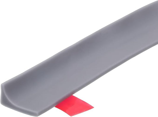 uxcell 118 Inch Collapsible Shower Barrier Stopper Water Splash Guard Blocker 118"Lx0.8"Wx0.5"H for Bathroom Kitchen Wet and Dry Separation, Gray
