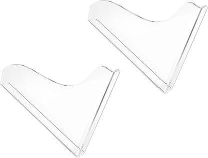 2 Pack Clear Acrylic Shower Splash Guard for Bathtub Corner Water Barrier Adhesive Tub Edge Protector