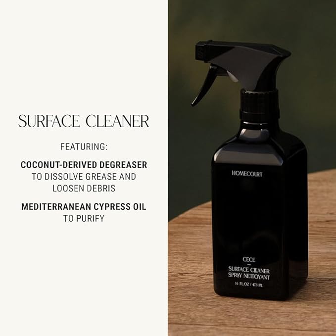 Homecourt All-Purpose Surface Cleaner Spray, Lifts Away Dirt, Smudges & Grease, For Bathroom, Kitchen & more, Clean Formula, Cece, 16 fl oz, 2.0
