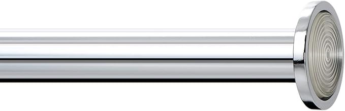 Ivilon Tension Curtain Rod - Spring Tension Rod for Windows or Shower, 54 to 90 Inch. Chrome