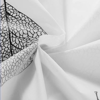 Shower Curtain Liner for Clawfoot Tub 180x70Inch Leaf Clear Heavy Duty with Magnet Bath Curtain for Clawfoot Tub All Warp Around Extra Wide 36 Metal Hooks Bathroom Durable Waterproof Liner,Leaf