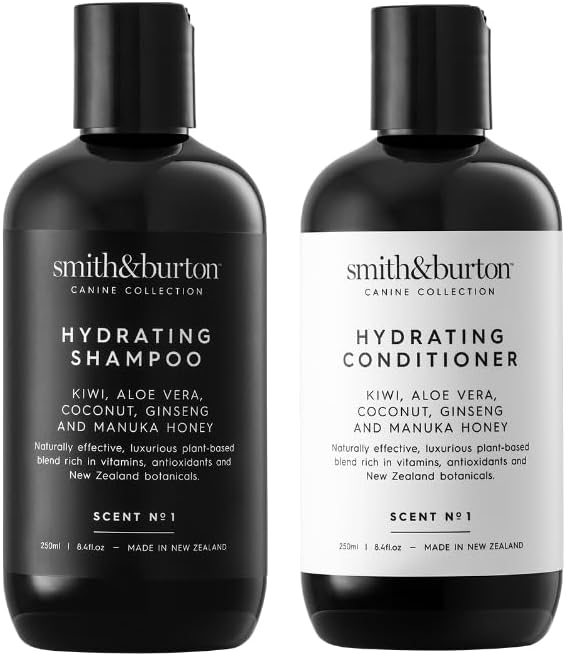 smith&burton Hydrating Dog & Cat Shampoo And Conditioner Duo Set, Natural Moisturizing Coat Care That Replenishes, Softens And Enhances Silky Smooth Shine, Scent No.1, 8.4 Fl oz / 250ml Each