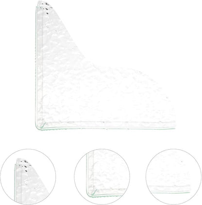 2pcs Acrylic Shower Splash Guards Floor Water Barrier Tub Corner Protector Splash Blocker for Walk-in Shower and Bathtub Easy Installation