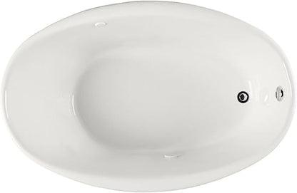 PROFLO PFS5838 Lansford 58" x 38" Drop In Acrylic Soaking Tub with Reversible Drain and Overflow - White