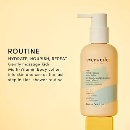 Evereden Kids Multi-Vitamin Body Lotion (6.8 fl.oz., Melon Juice): Gentle & Non-Toxic Moisturizing Kids Lotion | Nourishing & Protective Lotion for Kids