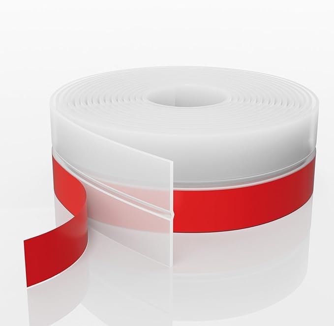 Door Draft Stopper, Silicone Weather Stripping Door Seal Strip, Self-Adhesive Draft Seal Tape for Door Gaps, Soundproof & Energy Saving Weather Seal