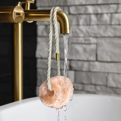 UMAID Himalayan Bath Salt Buddy™ 2 lb Hanging Himalayan Rock Salt for Bath & Shower – Himalayan Stone for Relaxation – 2025 Holiday Edition, Unique Gifts for Men, Women & Couples, White Elephant Gift