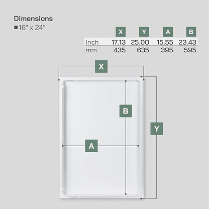 Vent Systems 16'' x 24'' Inch White Metal Access Panel with Click Function - Easy Access Doors - Access Panel for Drywall Wall Ceiling - Electrical and Plumbing Service Door - Crawl Space Doors