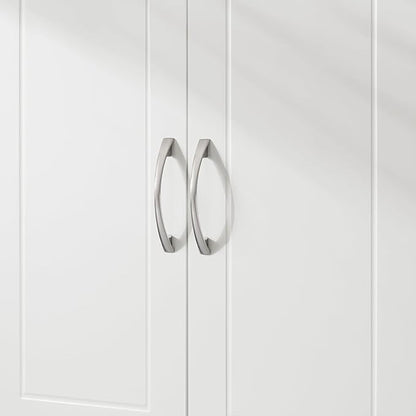 SoBuy Wall Cabinet Laundry Room, Medicine Cabinet for Kitchen Bathroom Garage, Wall Storage Cabinet with Adjustment Shelves, White FRG231-L-W