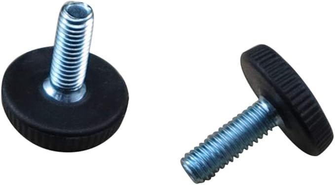 20 PCS Leveling Feet, Adjustable Furniture Feet, M8 Screw On, Black, Round, Metal, Plastic, Non-Slip, Anti-Scratch, Rubber Grip