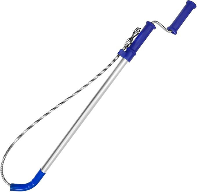 Toilet Snake Drain Clog Remover Tool, Closet Aauger Toilet Auger 6FT - Rust-Resistant with Non-Scratch Silicone Head, No Plumber Needed for Unclogging Toilets