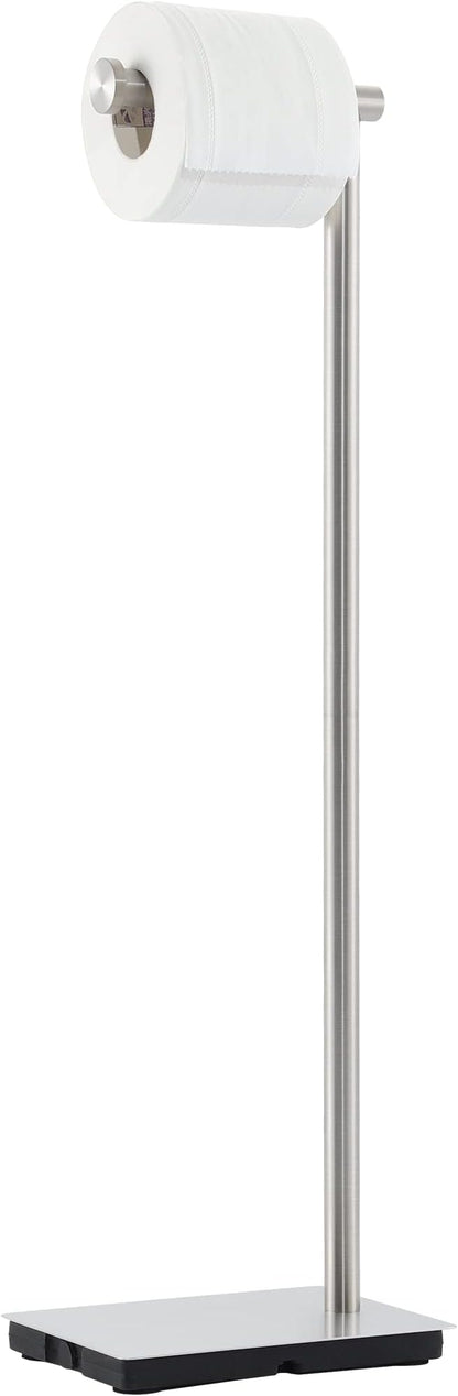KES Freestanding Toilet Paper Holder Stand 26.2 Inch, Toilet Paper Roll Holder for Bathroom Floor SUS304 Stainless Steel Brushed Steel, BPH286S66A-2