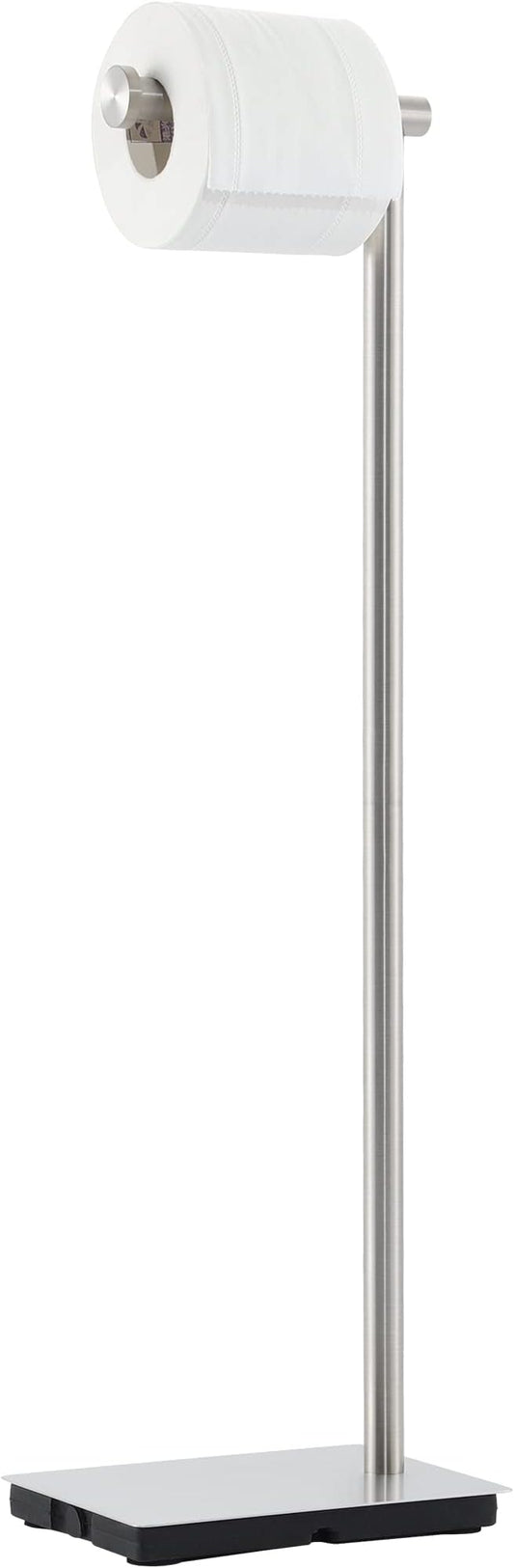 KES Freestanding Toilet Paper Holder Stand 26.2 Inch, Toilet Paper Roll Holder for Bathroom Floor SUS304 Stainless Steel Brushed Steel, BPH286S66A-2