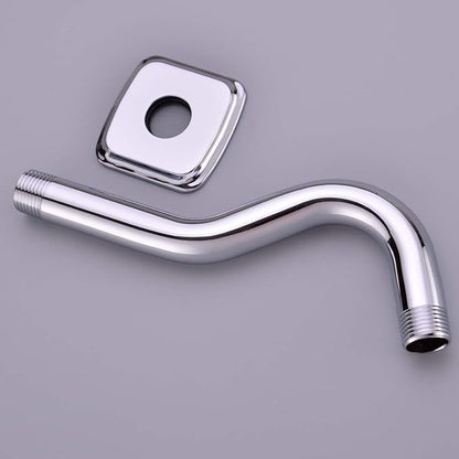 TRUSTMI 8-Inch Angled Shower Arm with Flange for Shower Head, Wall Mounted Stainless Steel Extension Tube Replacement, Chrome