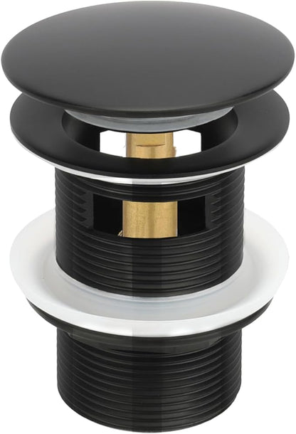 Tub Stopper Bathtub Drain, Brass Pop-up Freestanding Bathtub Drain Stopper, Fits Most Freestanding Tub Rough- in Kits (Black)
