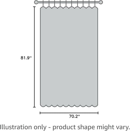 UFRIDAY Clear Extra Long Shower Curtain Liner 72 x 84 inches,Heavy Duty Waterproof Transparent Clear Bathroom Shower Liner with 5 Magnets Bottom.