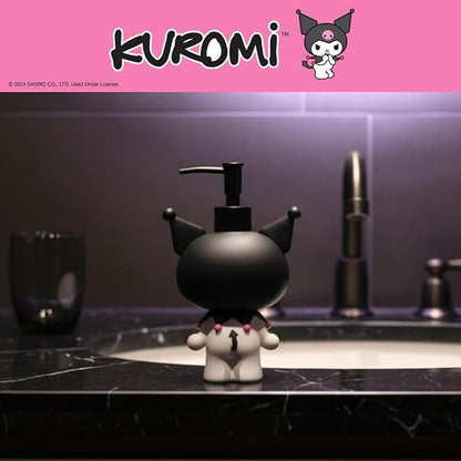 Sanrio Kuromi Soap/Lotion/Hand Sanitizer Resin Pump Dispenser, 13 Ounces, (Officially Licensed Product) by Franco Collectibles
